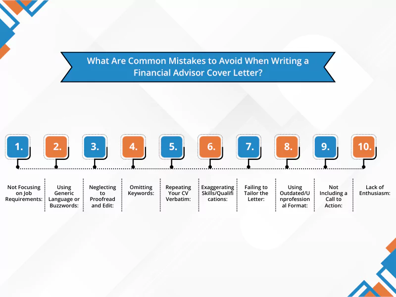 Financial Advisor Cover Letter Example outlining common mistakes to avoid when crafting a cover letter