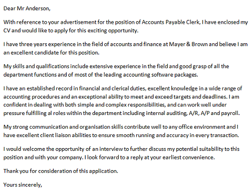 accounts-payable-clerk-cover-letter