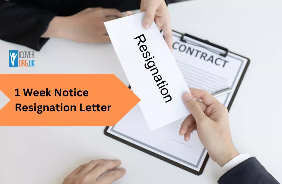 1 Week Notice Resignation Letter