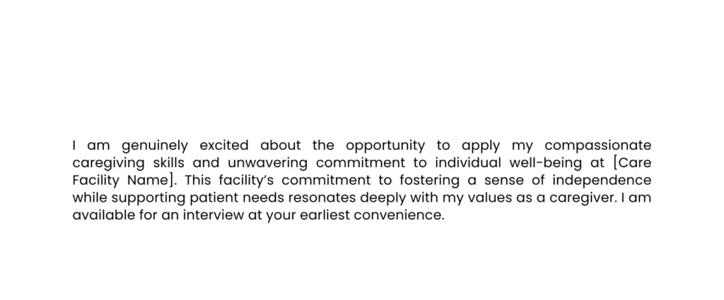 Cover Letter Conclusion