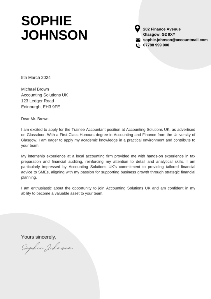 First Time Job Cover Letter Examples