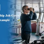 Deck officer with binocular on a cruise ship, image talks about Cruise ship job cover letter example