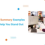 A banner image with text 15+ CV Summary Examples That Help You Stand Out