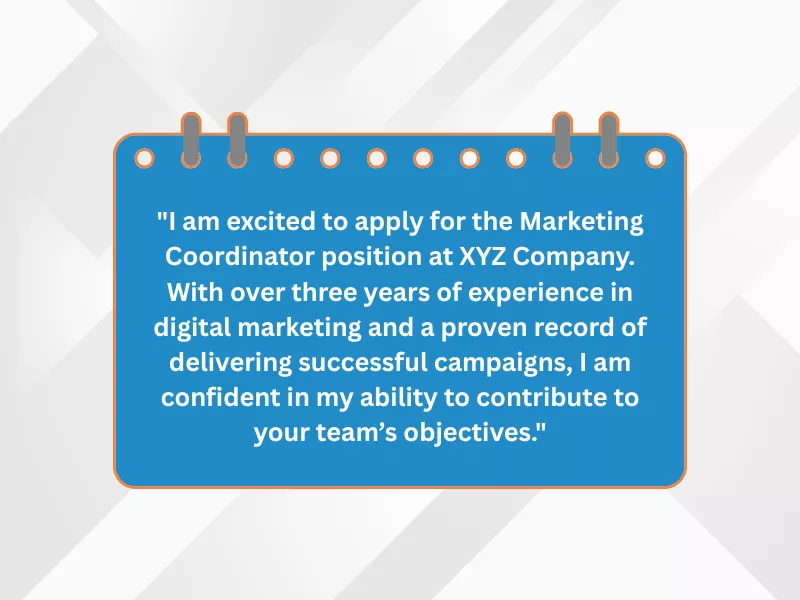 Supporting Statement Example: Letter for a Marketing Manager Role, detailing campaign success metrics and strategic vision