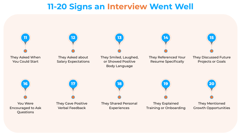 10 Signs an Interview Went Well