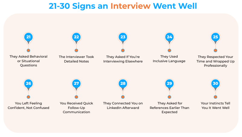 10 Signs an Interview Went Well