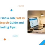 A banner image with a guide header How to Find a Job Fast​ in UK guide header by icover.org.uk