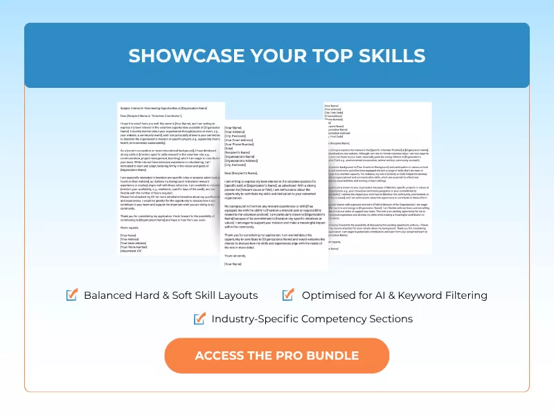 SHOWCASE YOUR TOP SKILLS