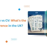 Comparison graphic titled Resume vs CV: What's the Difference in the UK?