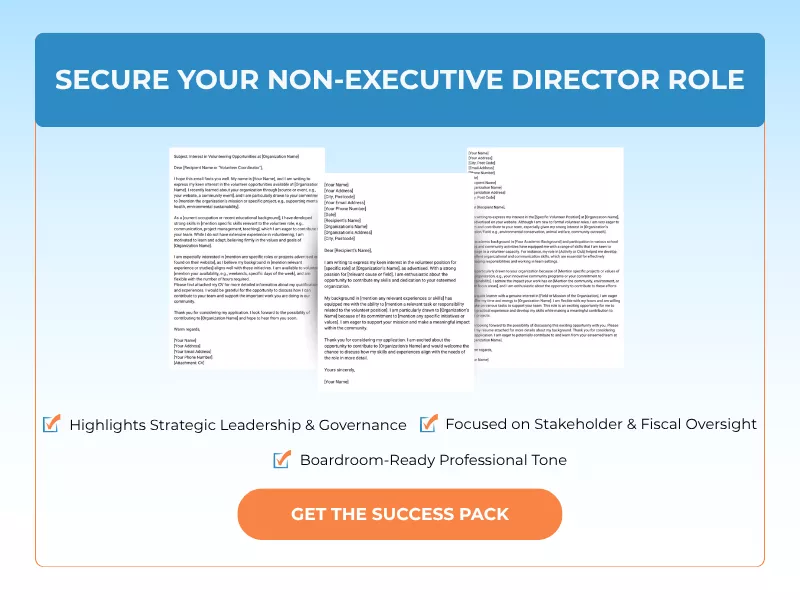 SECURE YOUR NON-EXECUTIVE DIRECTOR ROLE