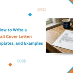 Professional retail cover letter template with resume and workspace setup