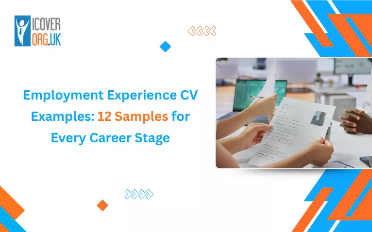 Employment Experience CV examples showcasing professional work history for every career stage