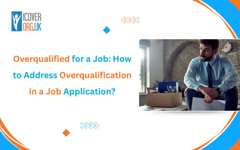 Thoughtful professional with article title: How to address overqualification in a job application